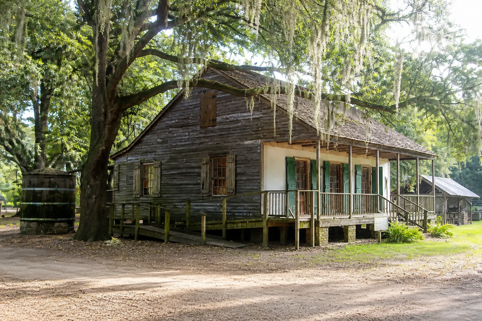 Historic cabin on the Destrehan grounds