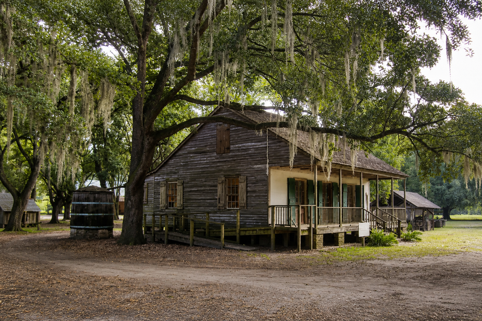 Historic cabin at Destrehan Plantation