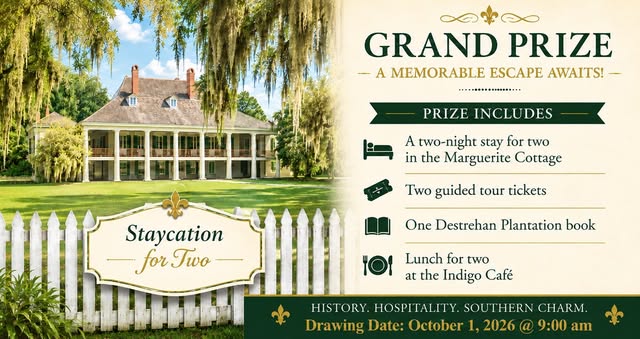 Recent post from Destrehan Plantation's Instagram