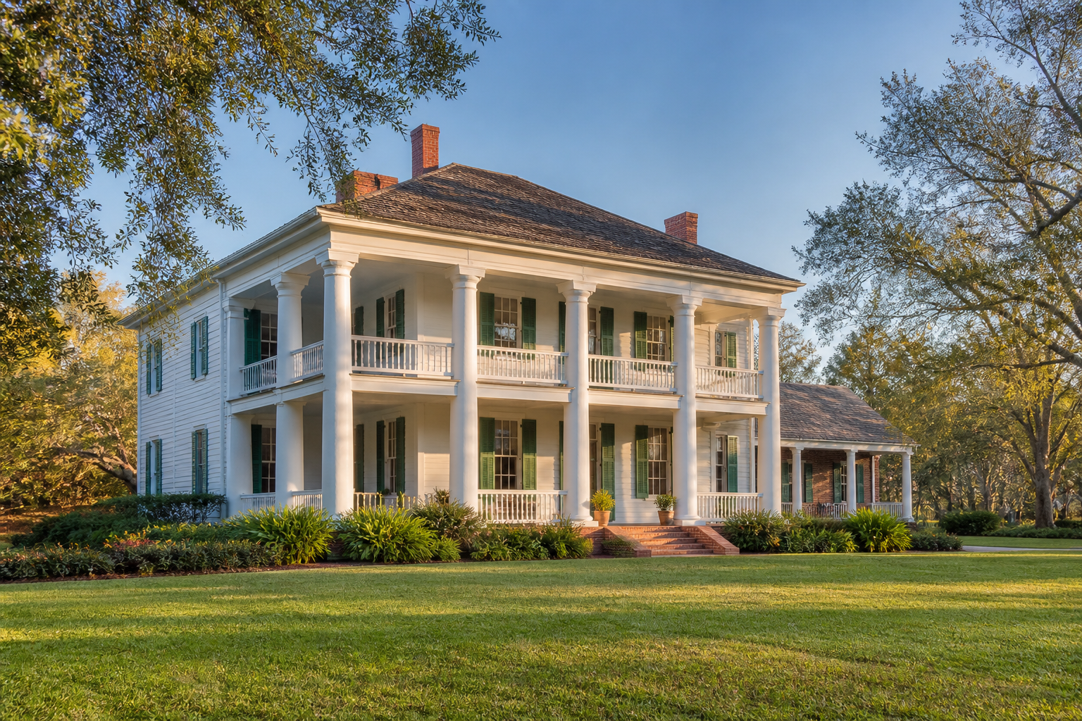 The main house at Destrehan Plantation