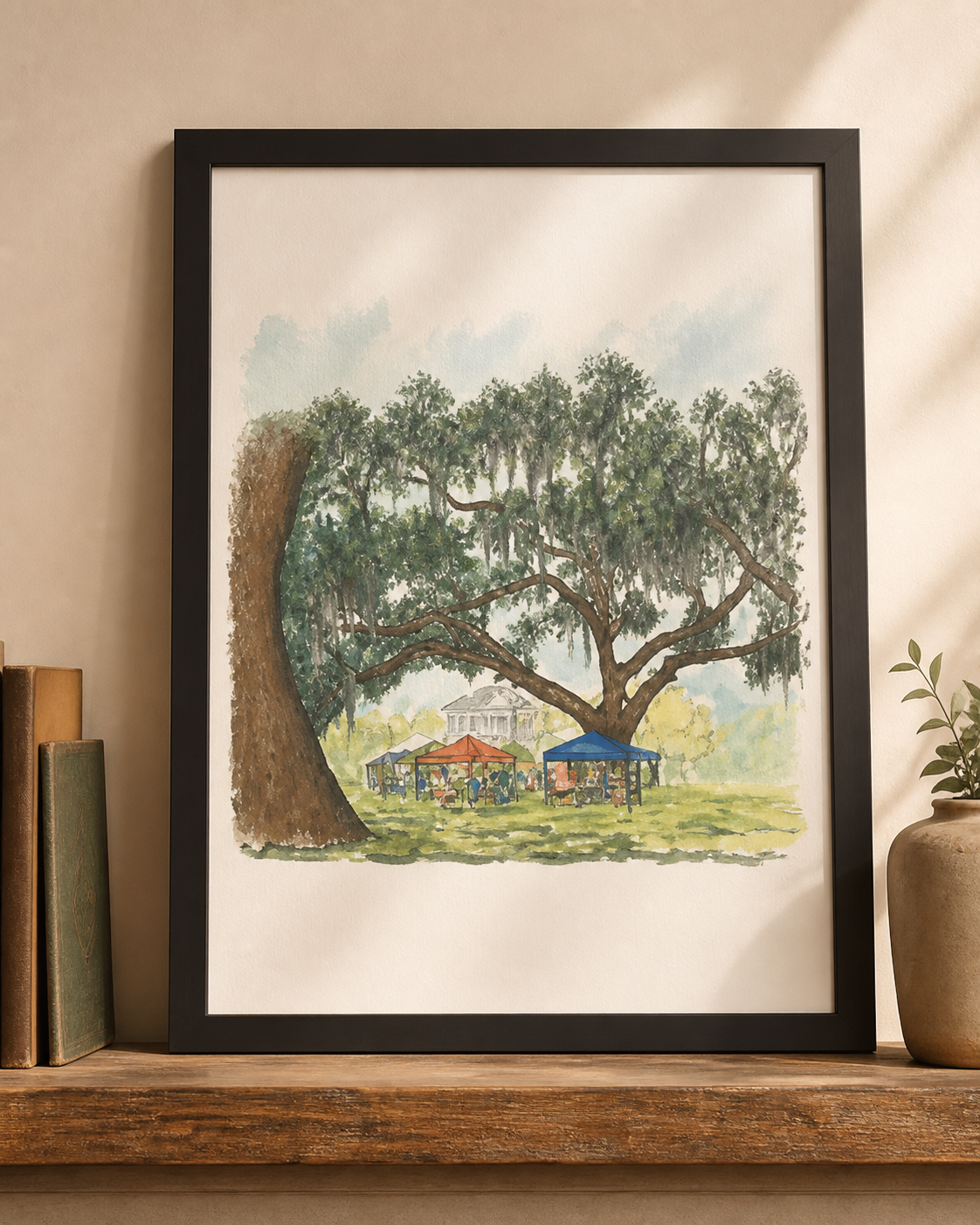 Framed Destrehan Fall Festival art print