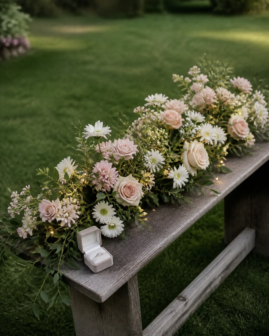 Floral wedding details on the Destrehan grounds
