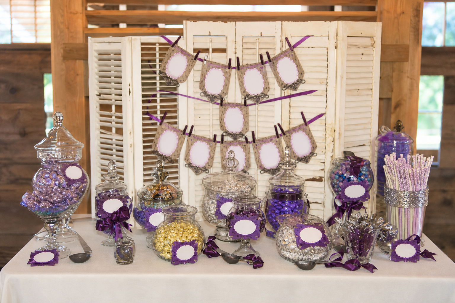 Reception decor at Destrehan Plantation